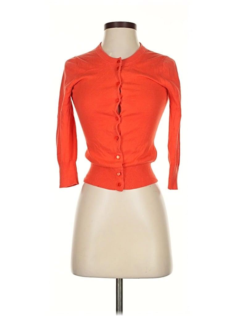 Pre-owned J.crew Factory Store Cardigan Sweater In Orange