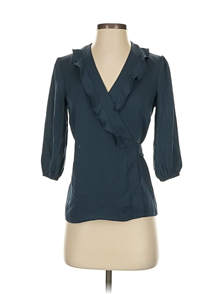 Click to view more detailed imagery on our partner's website Pre-owned Ann Taylor 3/4 Sleeve Blouse In Blue