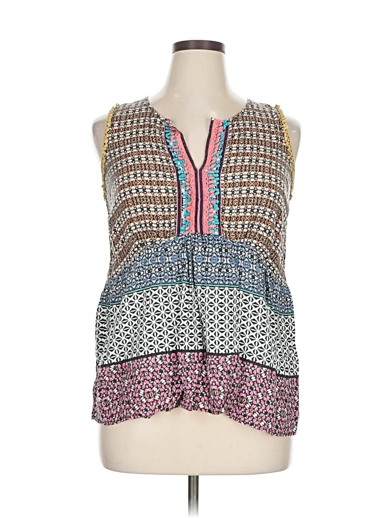 Pre-owned Ranna Gill Sleeveless Blouse In Blue