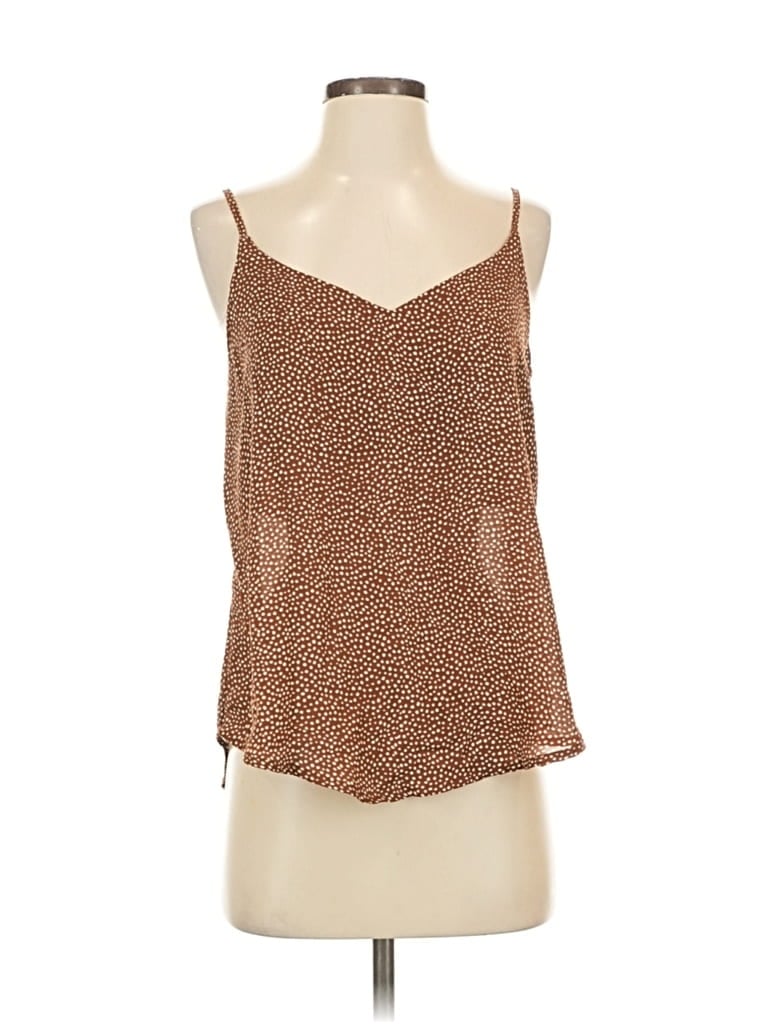 Pre-owned Mine Sleeveless Top Brown Sweetheart Neckline Tops