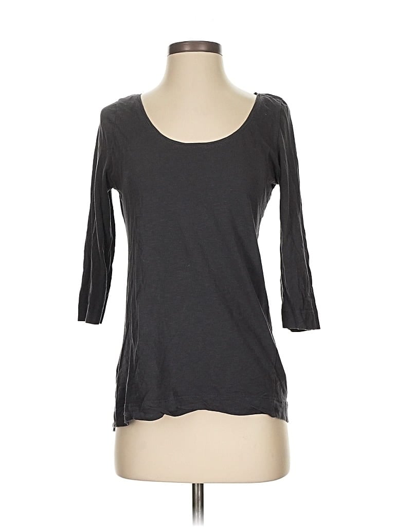 H&M Pre-owned 3/4 Sleeve T-shirt In Gray