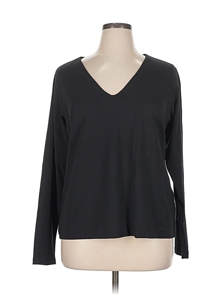 Pre-owned City Chic Long Sleeve T-shirt In Black