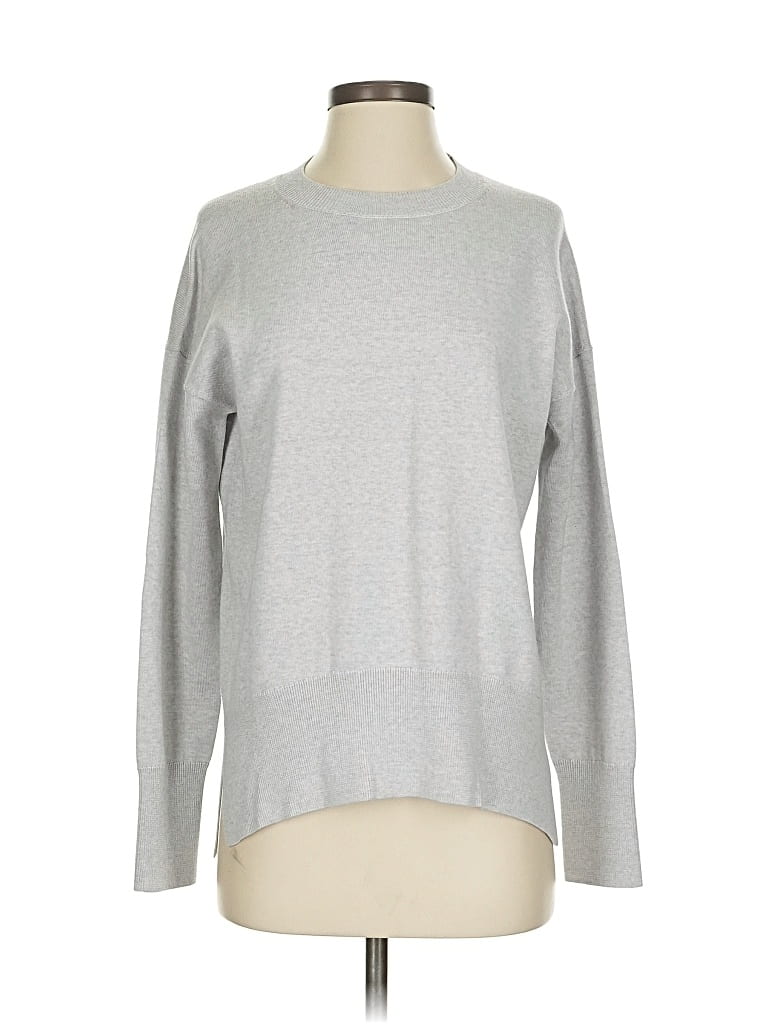Pre-owned Theory Wool Pullover Sweater In Silver