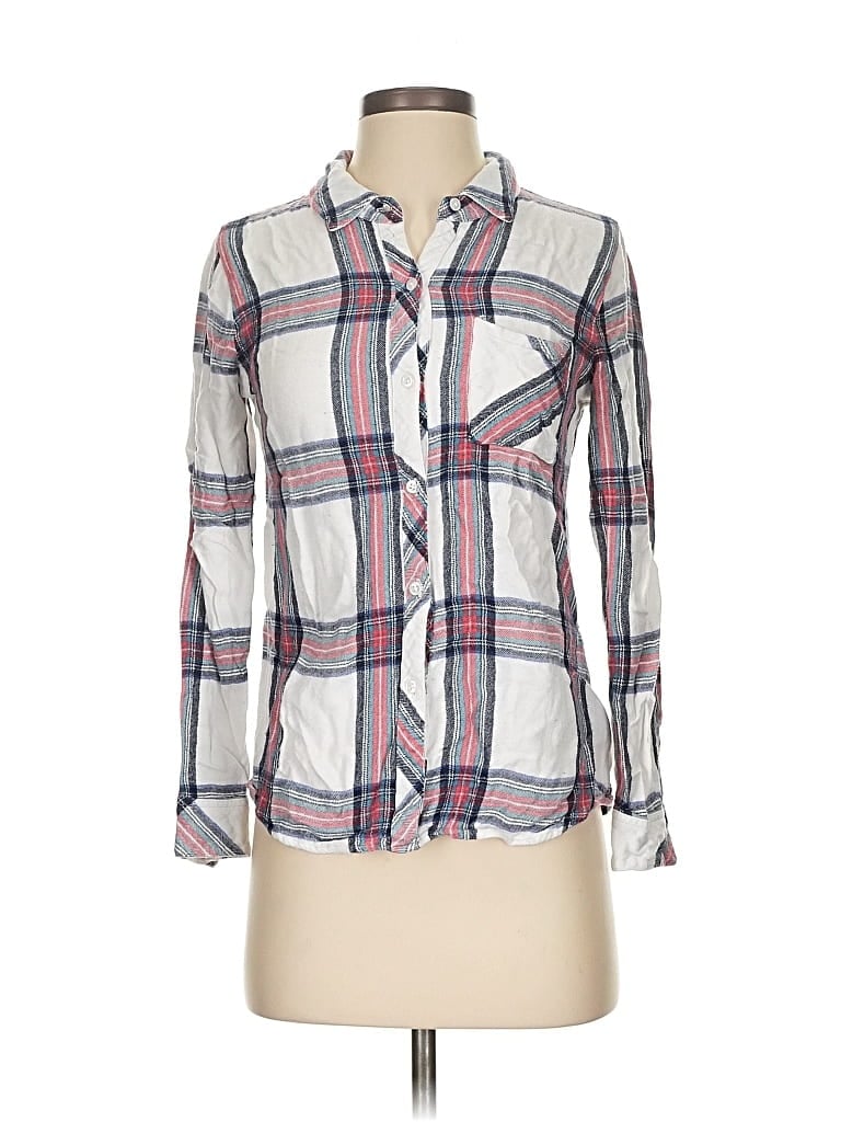 Pre-owned Rails Long Sleeve Button Down Shirt In White