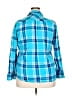 Woolrich 100% Cotton Plaid Blue 3/4 Sleeve Button-Down Shirt Size XXL - photo 2