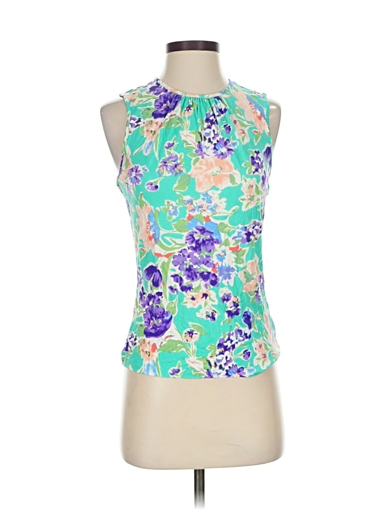 Pre-owned Chaps Tank Top Purple Halter Neckline Tops