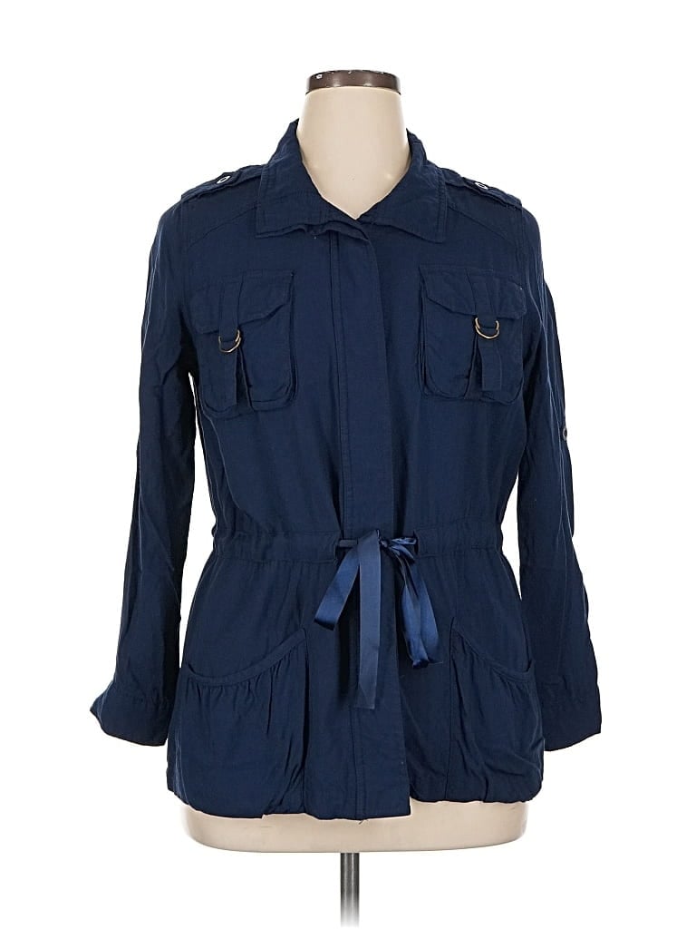 Pre-owned A.n.a. A New Approach 3/4 Sleeve Blouse In Blue