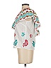 Cliche 100% Cotton White Short Sleeve Blouse Size S - photo 5