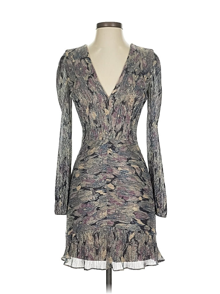 Pre-owned Dress The Population Cocktail Dress In Gray