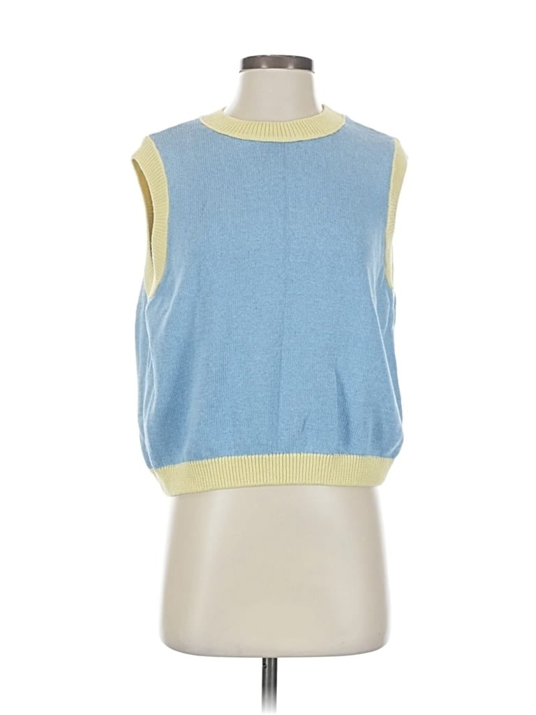 Pre-owned Asos Design Sweater Vest In Blue