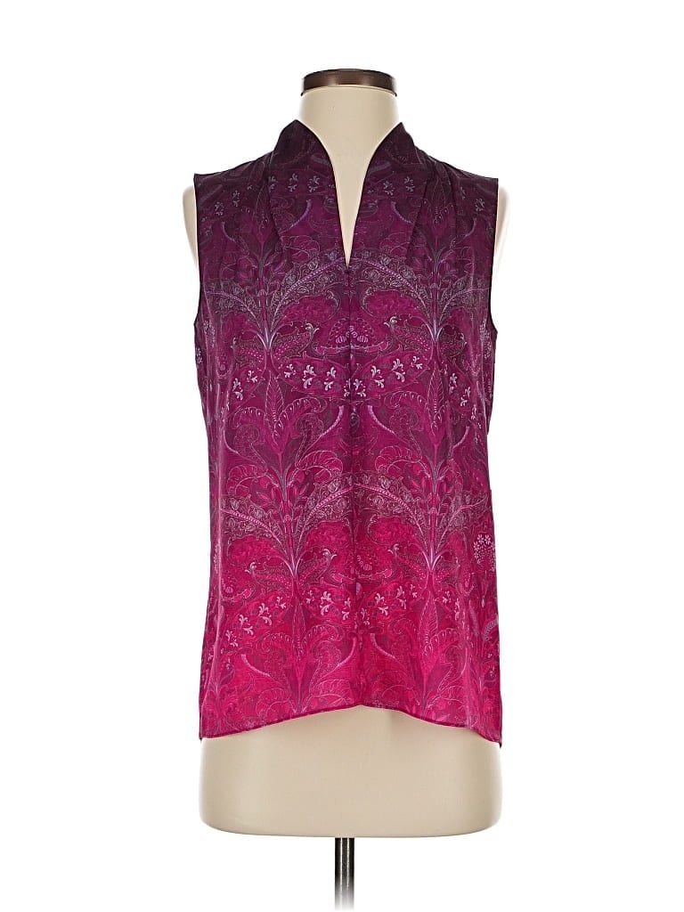 ELIE TAHARI Pre-owned Sleeveless Blouse In Burgundy