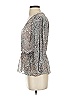 DKNY 100% Polyester Silver 3/4 Sleeve Blouse Size XS - photo 5