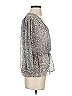 DKNY 100% Polyester Silver 3/4 Sleeve Blouse Size XS - photo 4