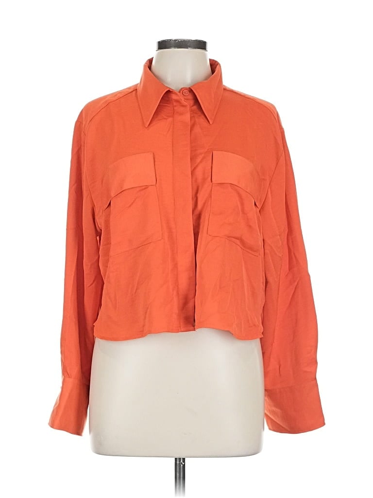 Pre-owned A New Day 3/4 Sleeve Blouse In Orange