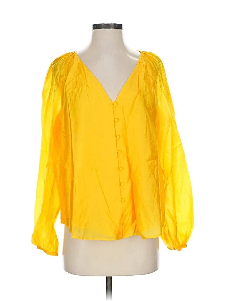 ANTONIO MELANI Pre-owned 3/4 Sleeve Blouse In Yellow