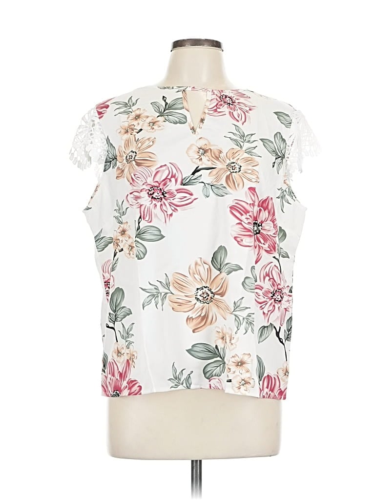 Pre-owned Shein Curve Sleeveless Blouse In White