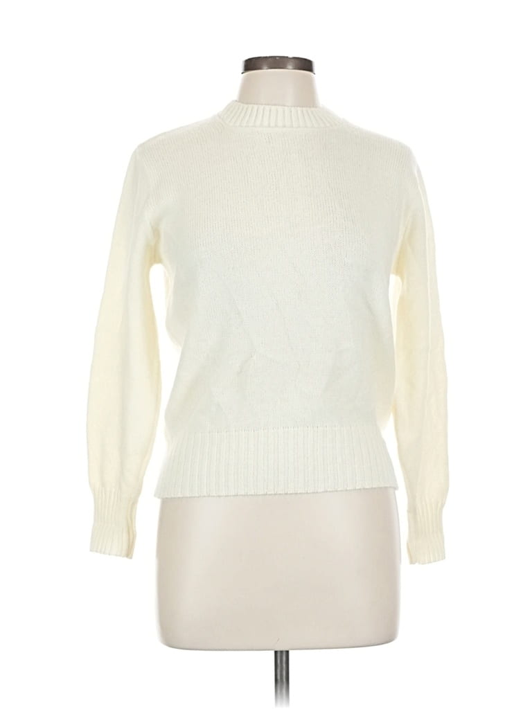 Pre-owned Assorted Brands Turtleneck Sweater In White