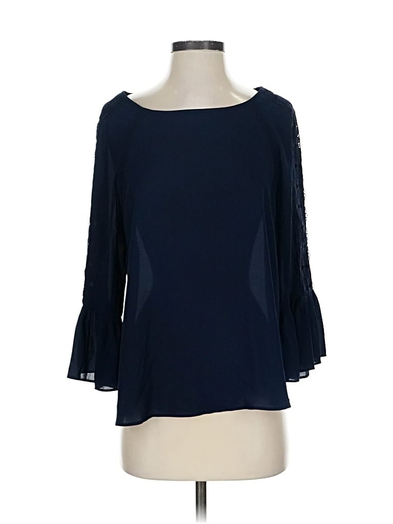 Pre-owned Banana Republic Factory Store 3/4 Sleeve Blouse In Blue