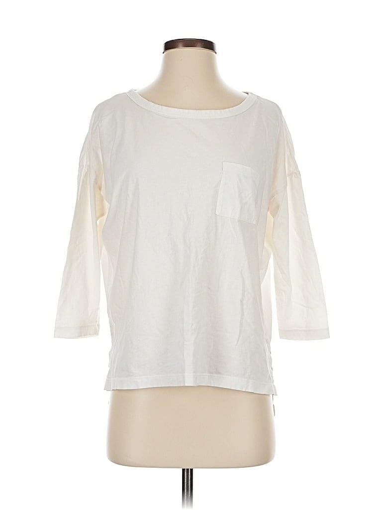 Pre-owned Gap 3/4 Sleeve T-shirt In White