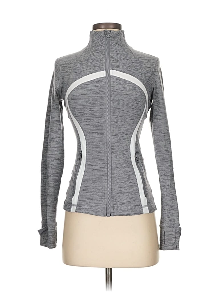 Pre-owned Lululemon Athletica Track Jacket In Gray