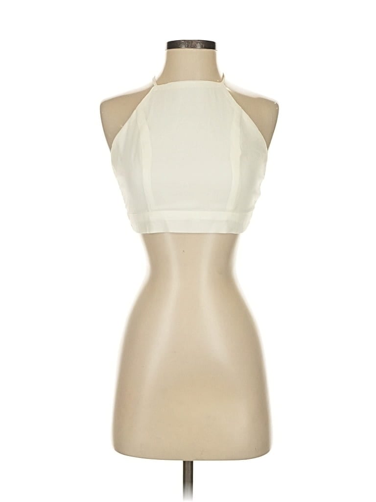 MISS AVENUE Pre-owned Sleeveless Blouse In White