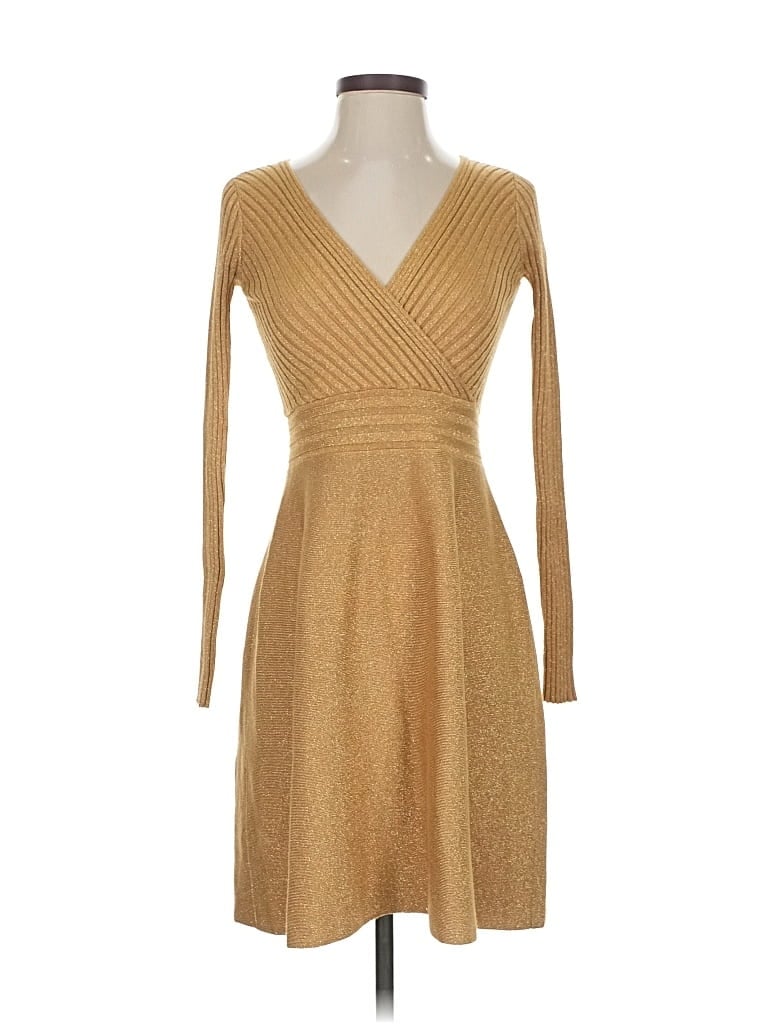 Pre-owned Inc International Concepts Cocktail Dress In Gold
