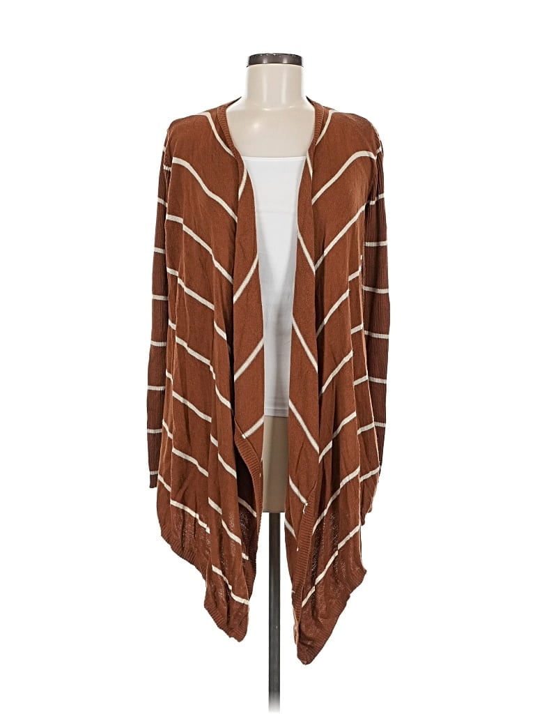 Click to view more detailed imagery on our partner's website Pre-owned Pink Rose Cardigan Sweater In Brown