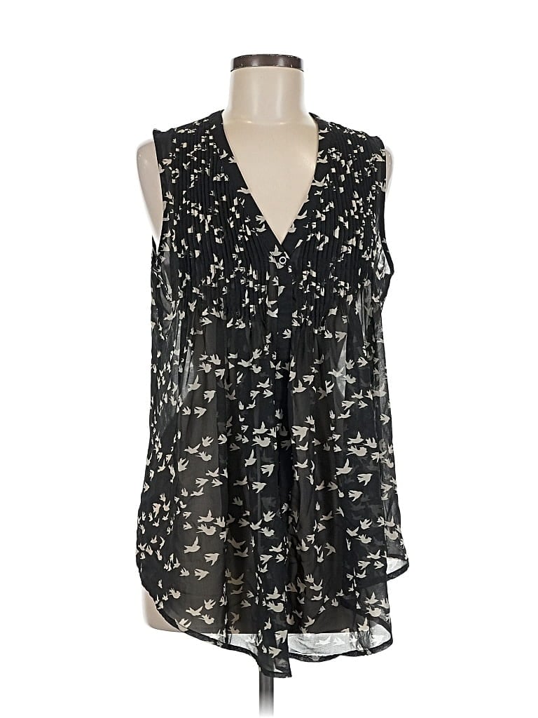 Pre-owned Love Stitch Sleeveless Blouse In Black