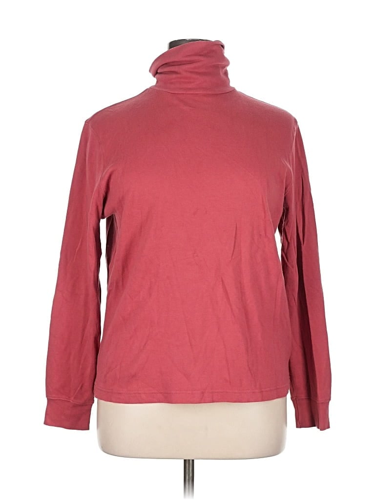Pre-owned Croft & Barrow Long Sleeve Turtleneck In Pink