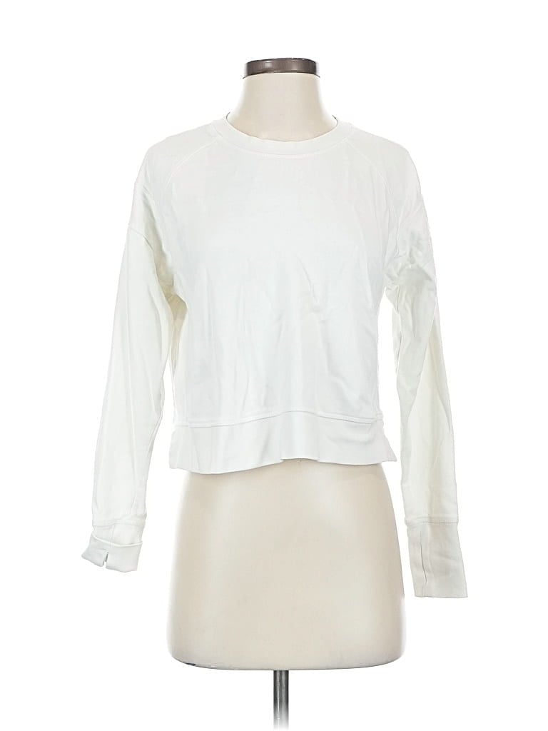 Pre-owned Sweaty Betty Long Sleeve T-shirt In White