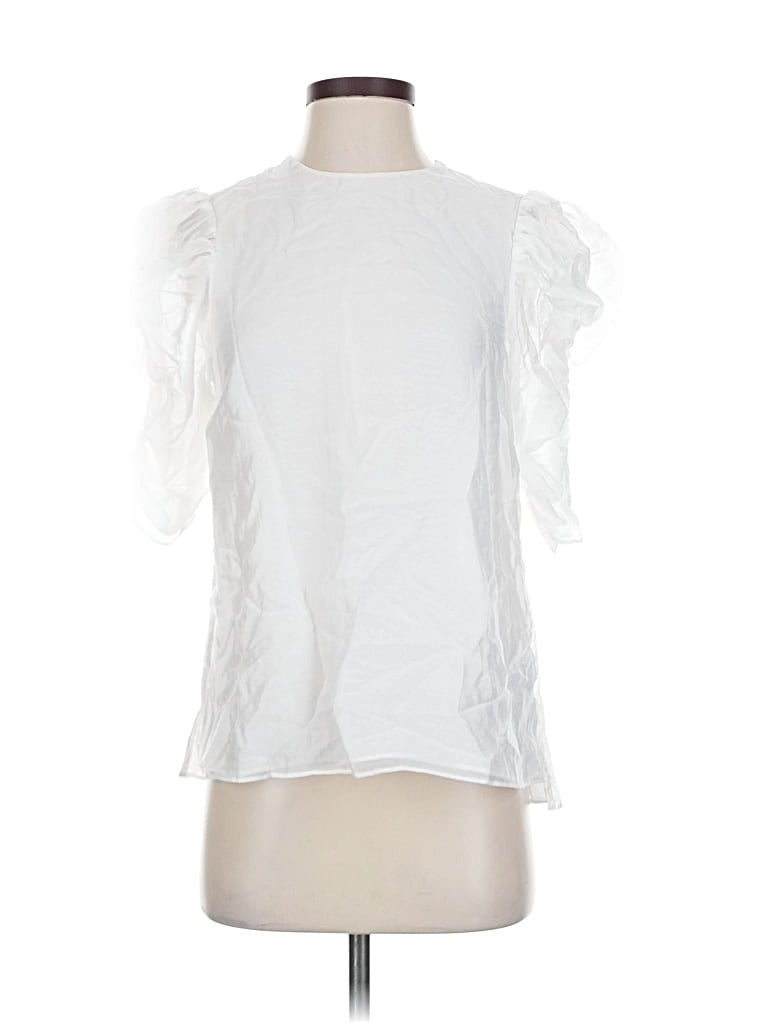 Pre-owned Ted Baker Short Sleeve Blouse In White