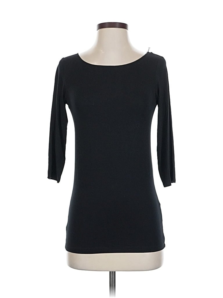 Majestic Filatures 3/4 Sleeve T-shirt In Black