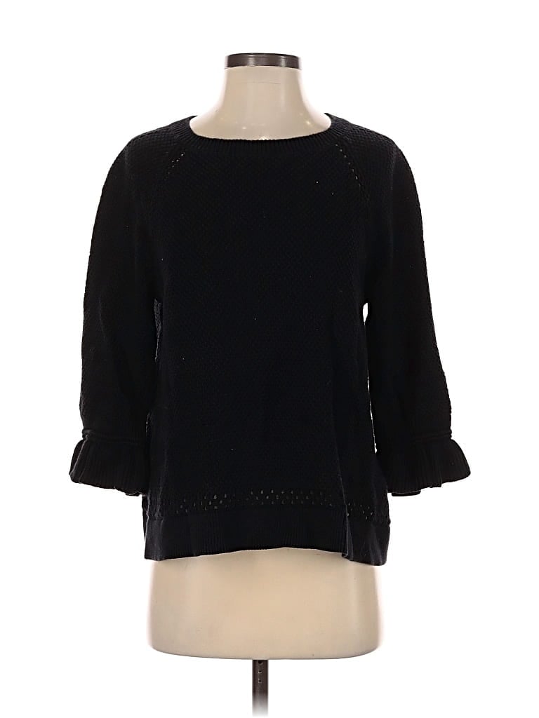 Pre-owned Ann Taylor Loft Pullover Sweater In Black