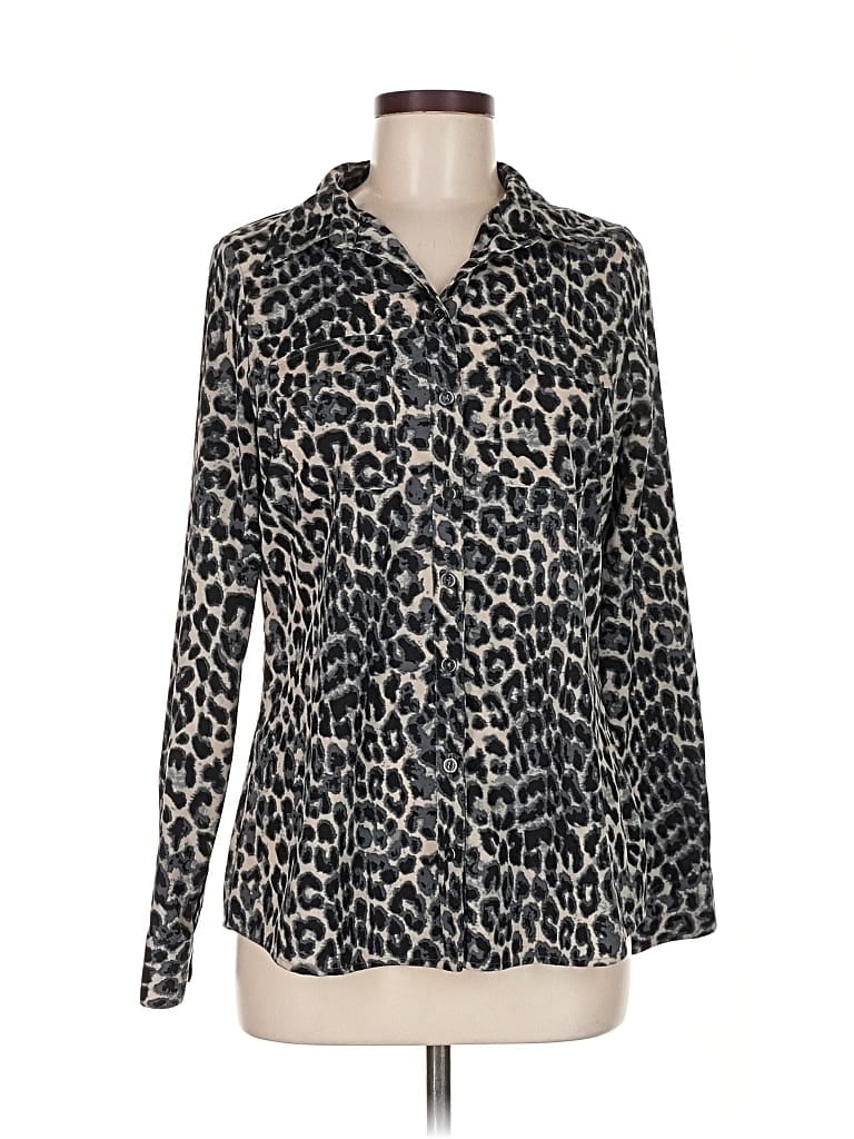 Pre-owned Bcbgmaxazria Long Sleeve Blouse In Black