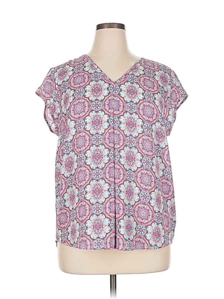 Pre-owned Dr2 Short Sleeve Blouse In Blue
