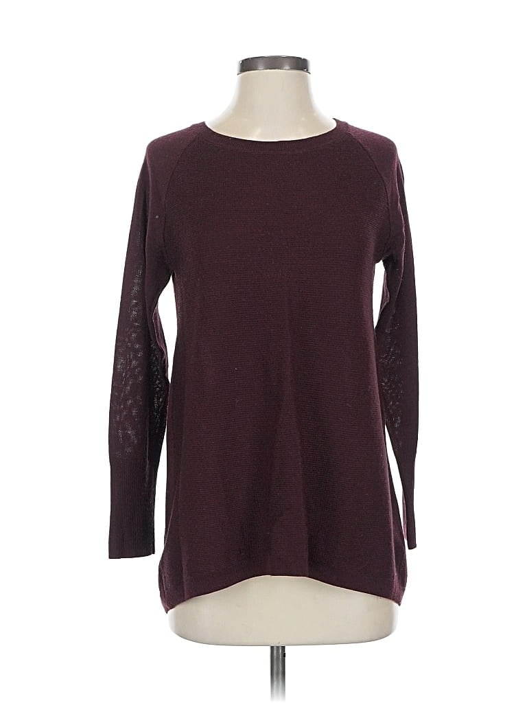 Pre-owned Max Studio Wool Sweater In Burgundy