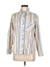 Chico's Stripes Ivory Long Sleeve Button-Down Shirt Size Med (1) - photo 1