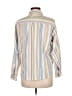 Chico's Stripes Ivory Long Sleeve Button-Down Shirt Size Med (1) - photo 2