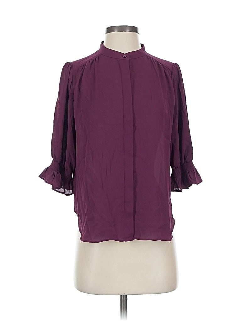 Click to view more detailed imagery on our partner's website Pre-owned Ann Taylor 3/4 Sleeve Blouse In Purple