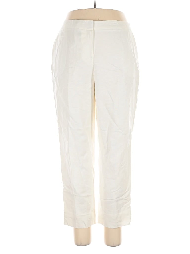 Pre-owned Kasper Linen Pants In White