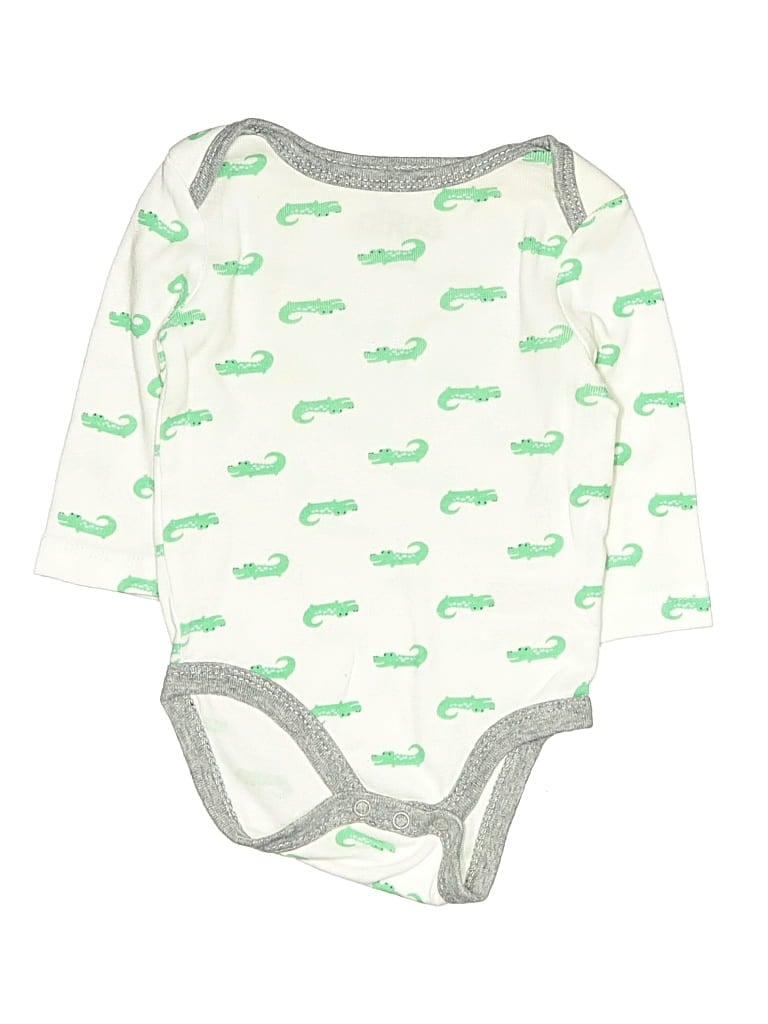 Pre-owned Circo Babies' Long Sleeve Onesie In Green