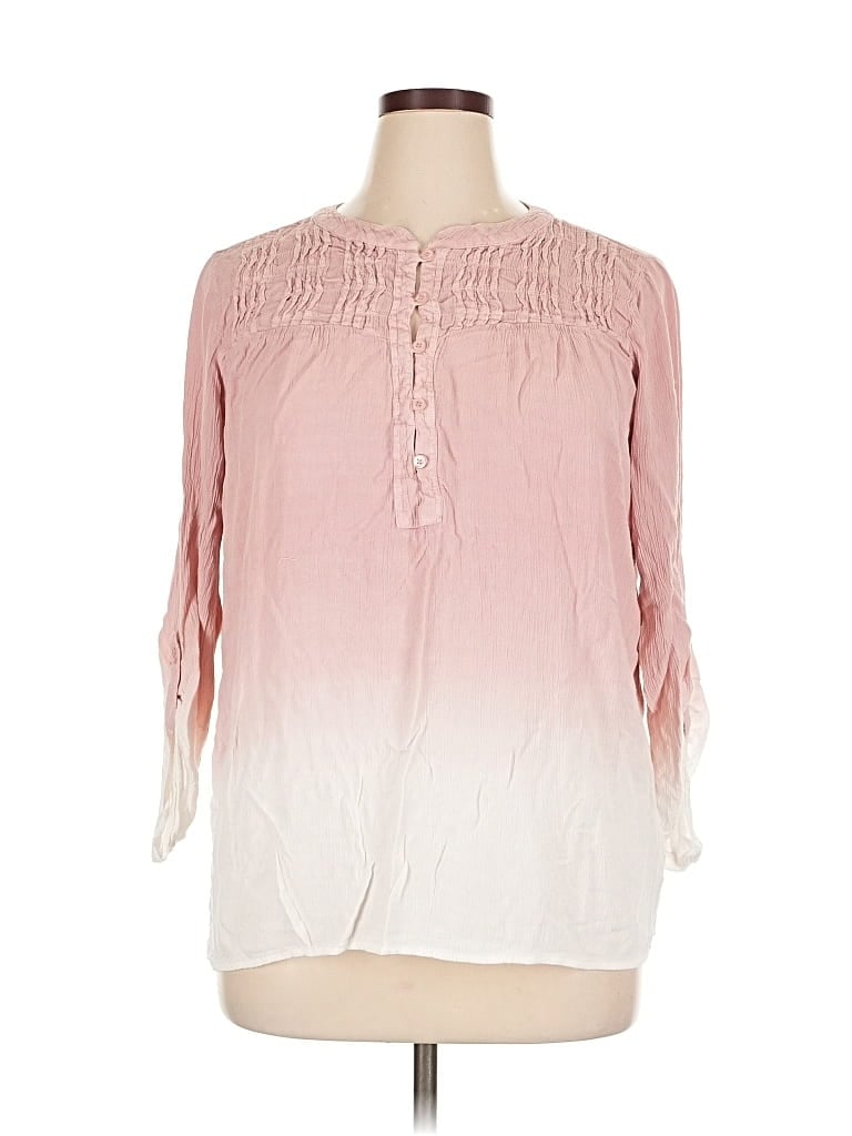 Pre-owned Bandolino 3/4 Sleeve Blouse In Pink