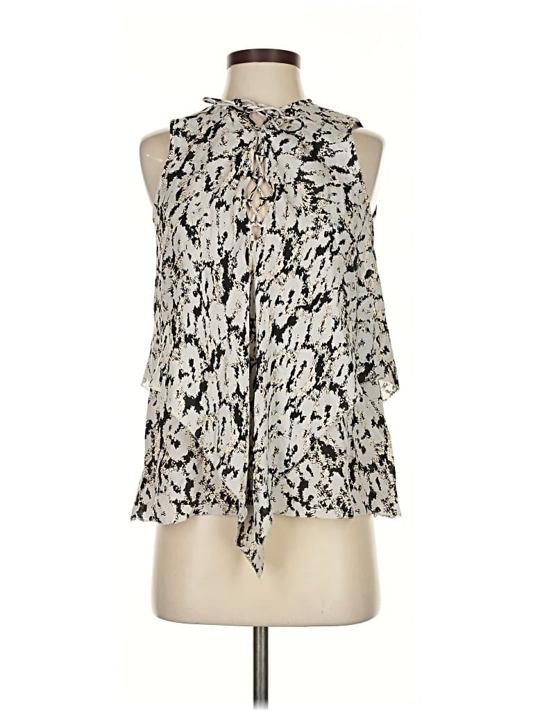 Pre-owned 10 Crosby Derek Lam Intermix Sleeveless Blouse In White