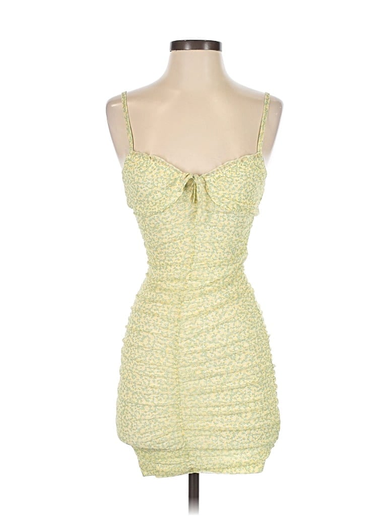 Pre-owned Divided By H&m Cocktail Dress In Yellow