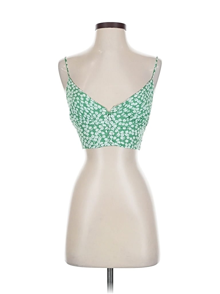 Pre-owned Princess Polly Sleeveless Blouse In Green