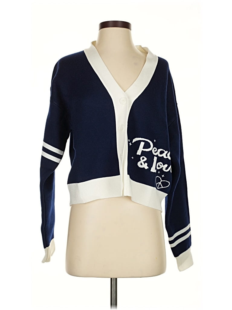 Pre-owned 2 To 5 Designs Cardigan Sweater In Blue