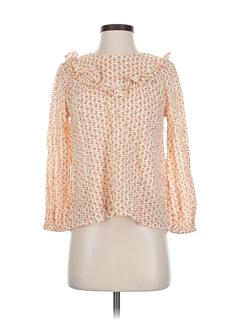 Click to view more detailed imagery on our partner's website Pre-owned Madewell 3/4 Sleeve Blouse In Orange
