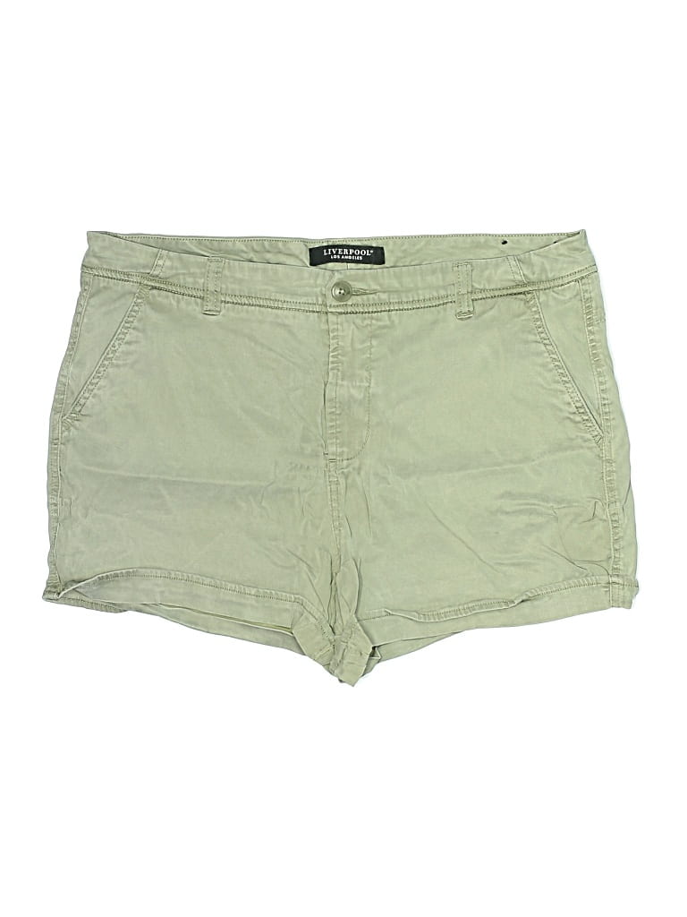 Pre-owned Liverpool Los Angeles Khaki Shorts In Green