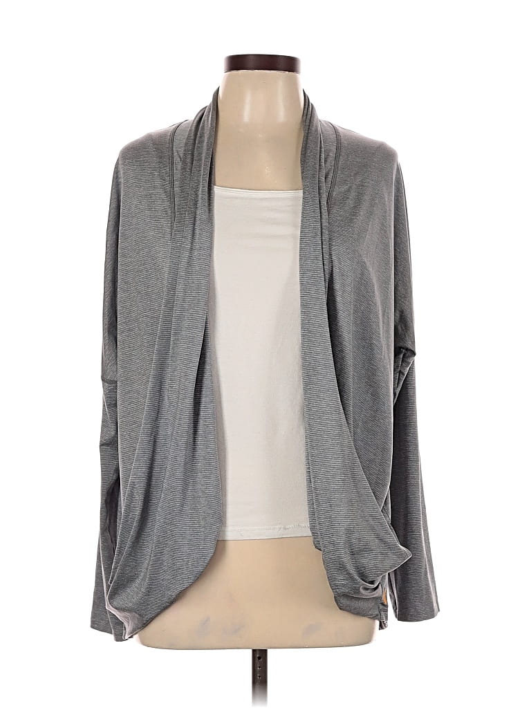 Pre-owned Lucy Cardigan Sweater In Gray