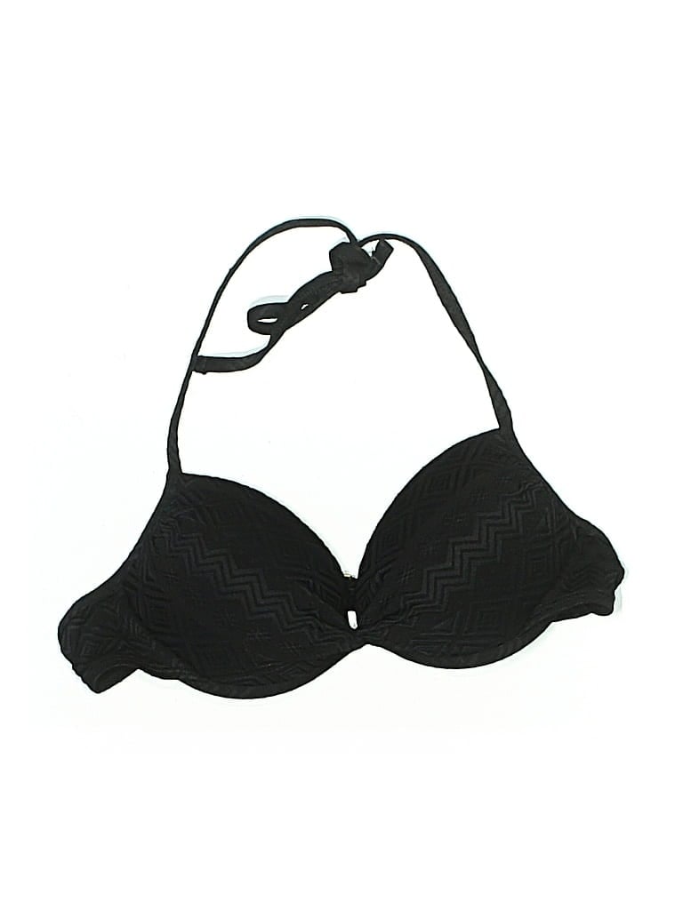 HOT WATER Pre-owned Swimsuit Top Black Swimwear